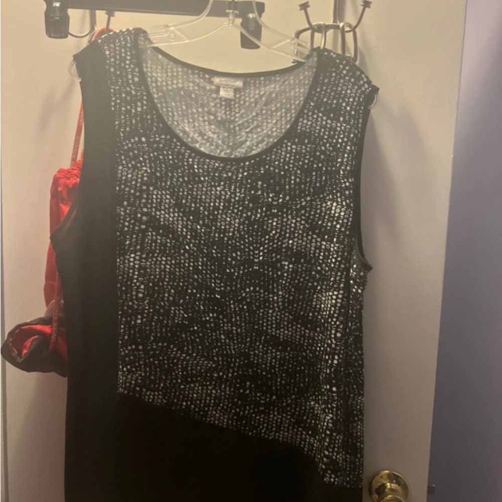 Sweet Romance Black and White Tank Top